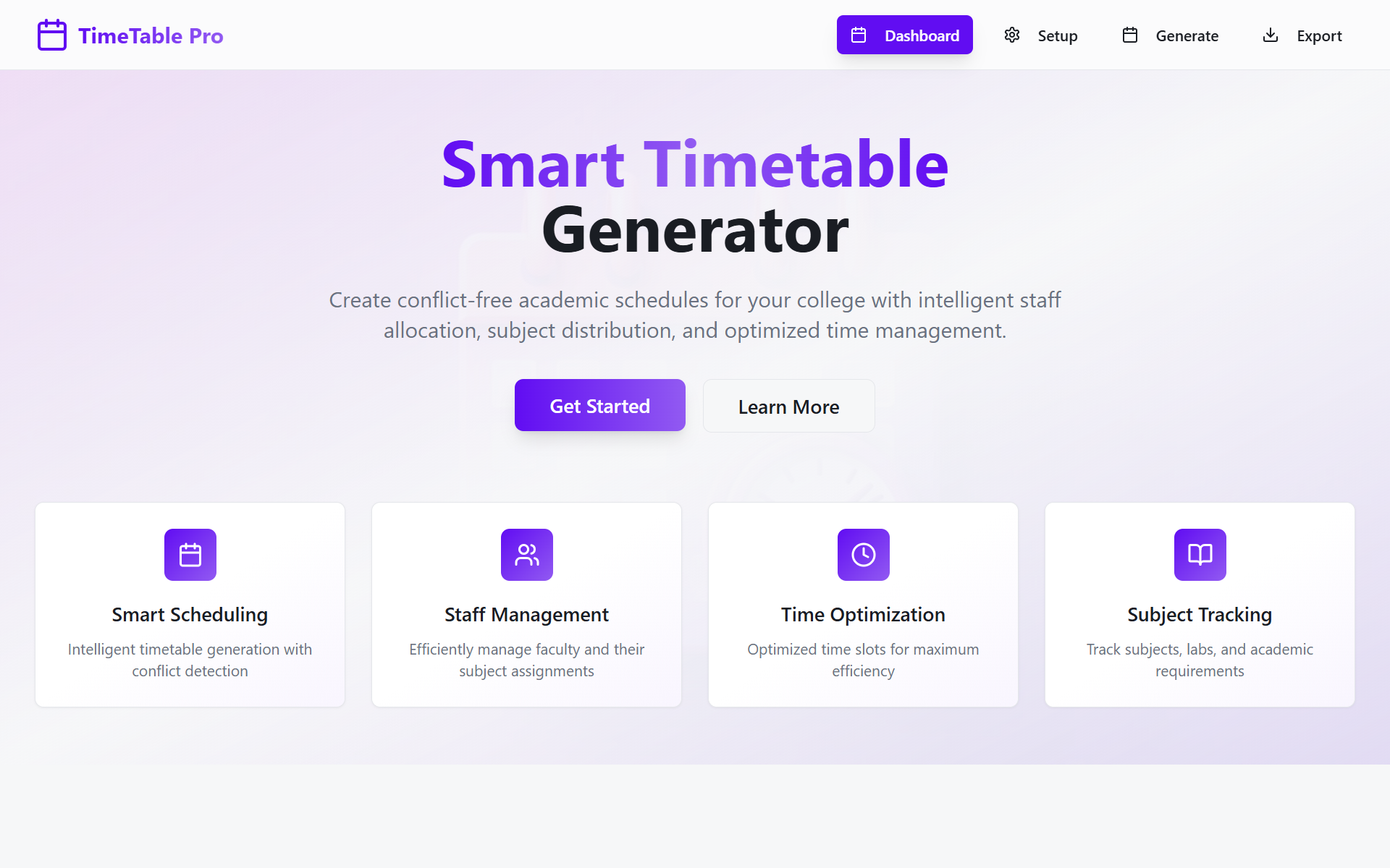 Timetable Generator